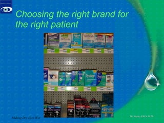 Choosing the right brand for the right patient Making Dry Eyes Wet 