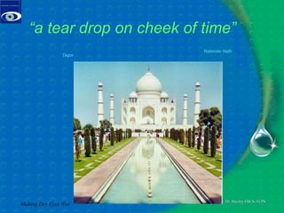“ a tear drop on cheek of time” Rabinder Nath Tegor Making Dry Eyes Wet 