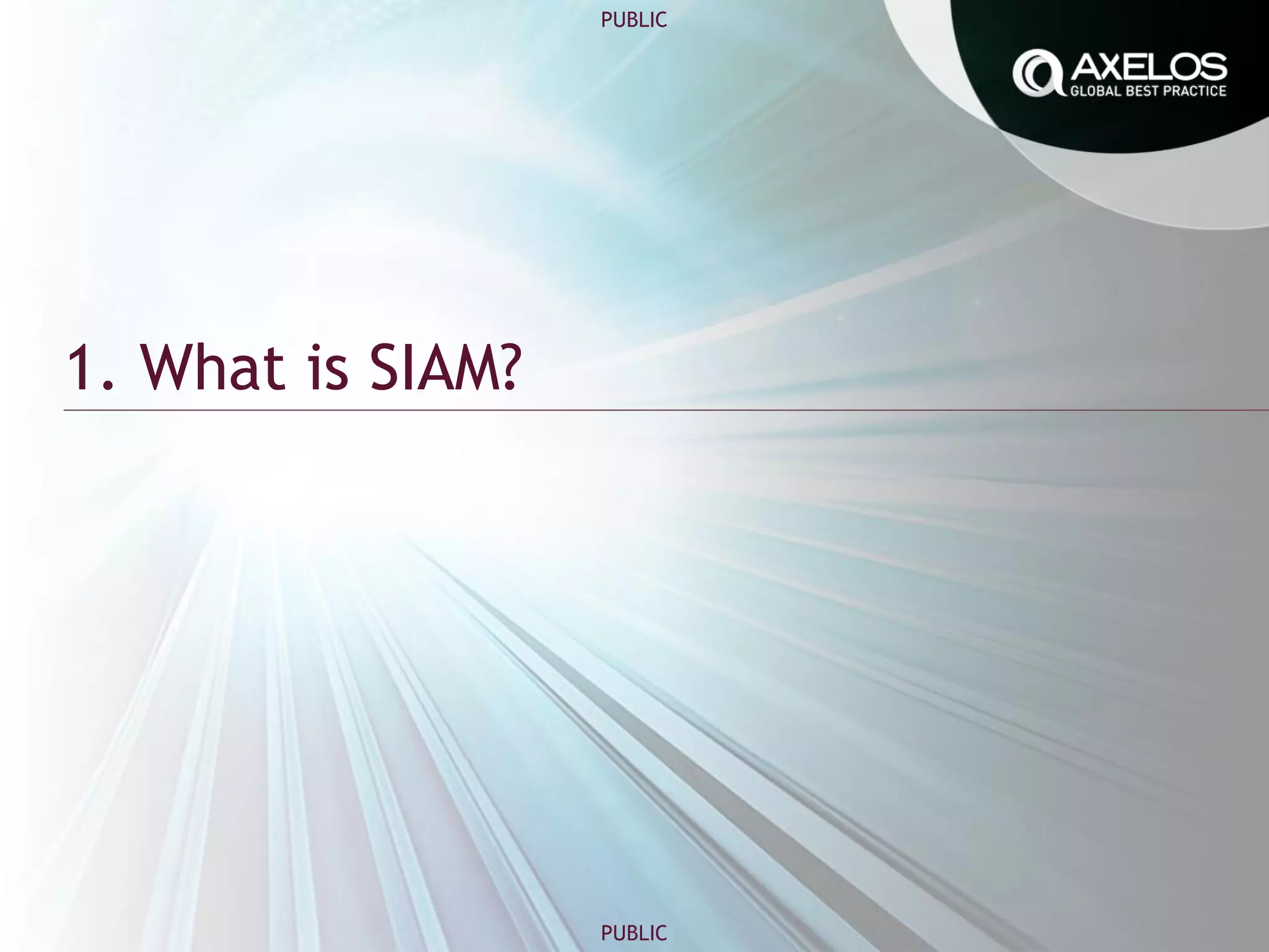 PUBLIC
PUBLIC
1. What is SIAM?
 
