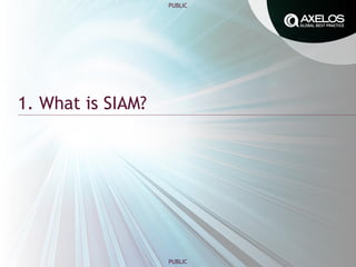 PUBLIC
PUBLIC
1. What is SIAM?
 