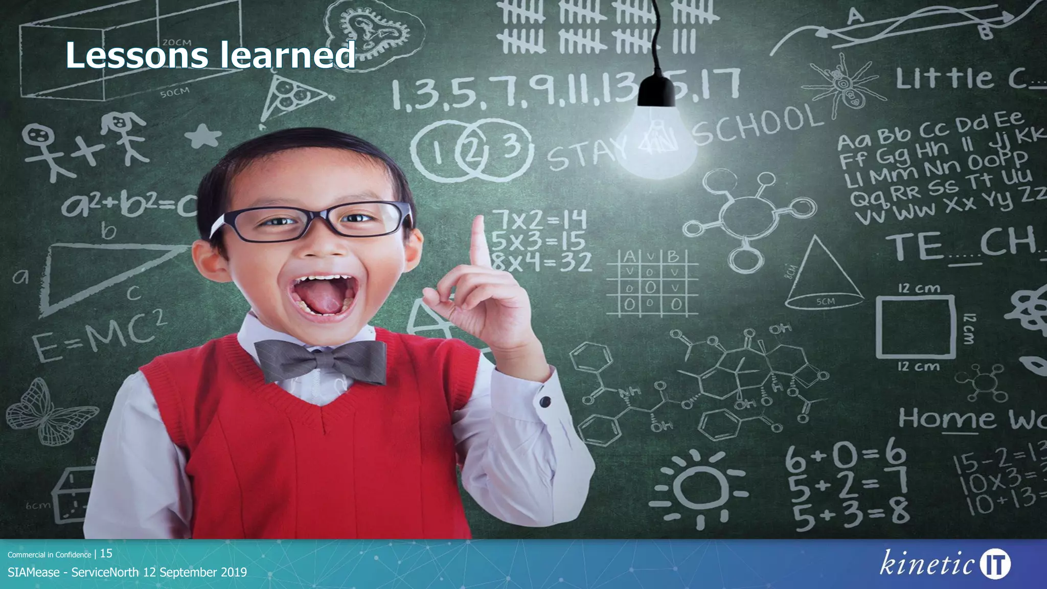 Commercial in Confidence | 15
SIAMease - ServiceNorth 12 September 2019
 