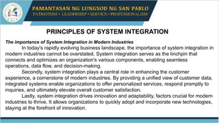 Systemintegration Design Principles system integration and Architectural design | PPTX