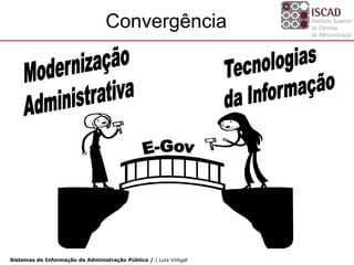 Convergência




Sistemas de Informação da Administração Pública / | Luís Vidigal
 