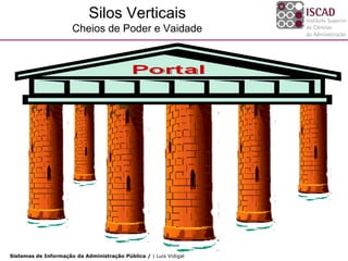 Silos Verticais
                      Cheios de Poder e Vaidade




Sistemas de Informação da Administração Pública / | Luís Vidigal
 