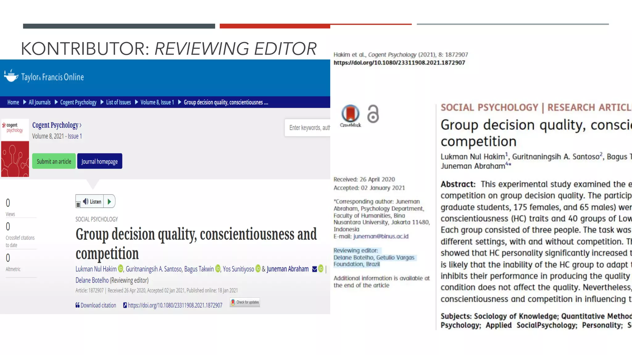 KONTRIBUTOR: REVIEWING EDITOR
 