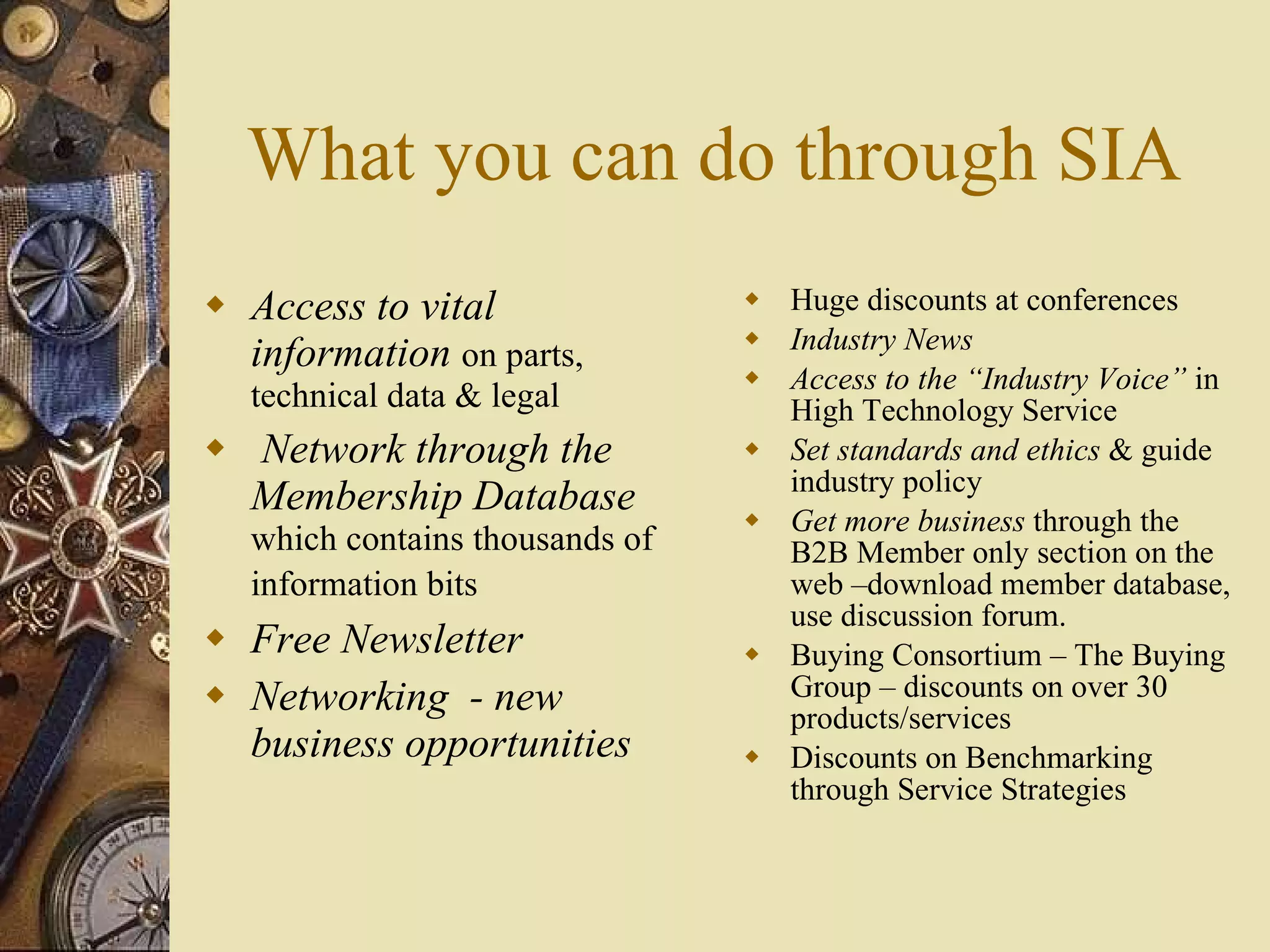 SIA INTRODUCTION | PPT