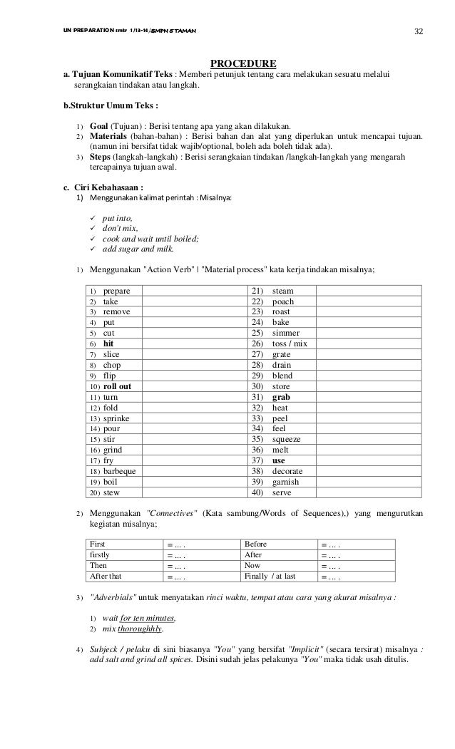 Siap Un Bahasa Ingrris Smp 2014 Smtr 1 With Keys Revised