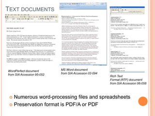ImagesRoxie C. Laybourne, a pioneering forensic scientist at the Smithsonian Institution,examines aircraft parts. SIA Accession 04-086Exhibition photograph from the National Portrait Gallery’s “Champions of American Sport.”SIA Accession 09-066Original formats include GIF, JPG, EPS, TIF, PCD, etc.Accepted preservation format currently is TIF.  Smithsonian American Art Museum staff paints the “Wall of Expression” in commemoration of  Sept. 11, 2001.SIA Accession 03-127