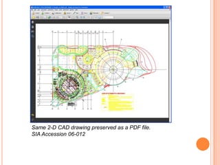 Same 2-D CAD drawing preserved as a PDF file. SIA Accession 06-012
