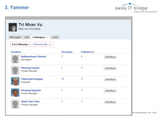 3. Yammer Enterprise Microblogging for SIB - Seite 7  