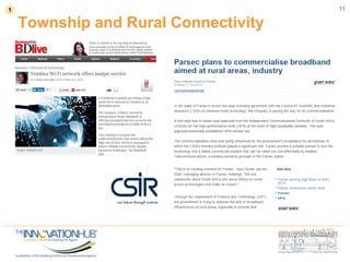 Township and Rural Connectivity
111
 