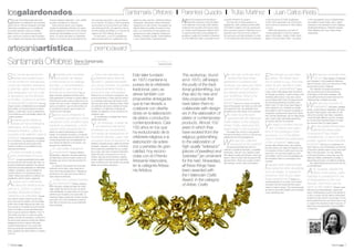 Pendientes dorados - Ceramic - Joyería Artesanal Online - Aida Cabo