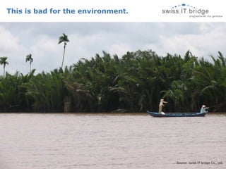 This is bad for the environment. Source: swiss IT bridge Co., Ltd. 