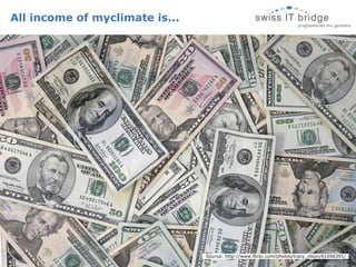 All income of myclimate is... Source: http://www.flickr.com/photos/tracy_olson/61056391/ 