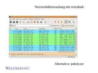 Netzwerküberwachung mit wireshark




             Alternative: paketyzer
 