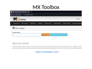 MX Toolbox
https://mxtoolbox.com/
 