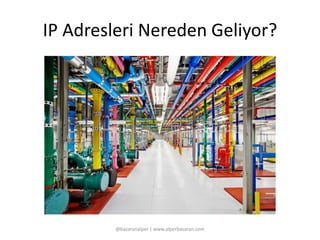 IP Adresleri Nereden Geliyor? 
@basaranalper | www.alperbasaran.com 
 