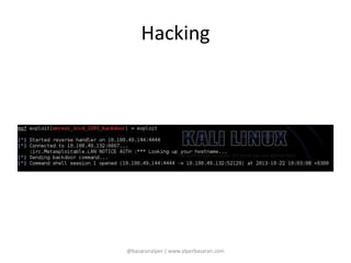 Hacking 
@basaranalper | www.alperbasaran.com 
 