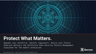 Siberson DSPM Ecosystem Matrix for Enterprise Security | PPTX