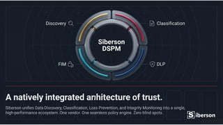 Siberson DSPM Ecosystem Matrix for Enterprise Security | PPTX