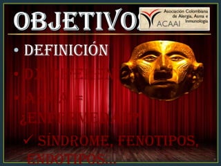 • Definición
• Dx Diferencial
• Asma =
¿Enfermedad?
 Síndrome, Fenotipos,
Endotipos…
 