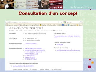 Consultation d'un conceptConsultation d'un concept
 