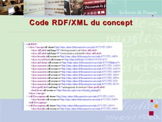 Code RDF/XML du conceptCode RDF/XML du concept
 