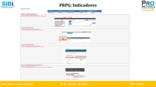 Niels Olsen Saraiva Câmara 25 de Outubro de 2018 SIBI ⏐ PRPG
PRPG: Indicadores
 