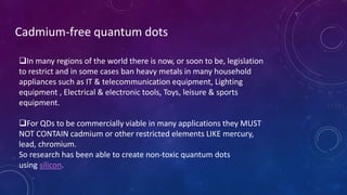 Quantum Dots and its applications | PPTX
