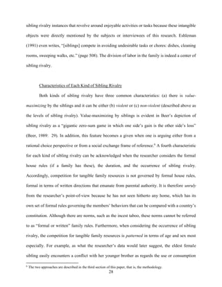 Basic Research on Sibling Rivalry - Sociological Way | PDF