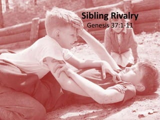 Sibling Rivalry
Genesis 37:1-11
 