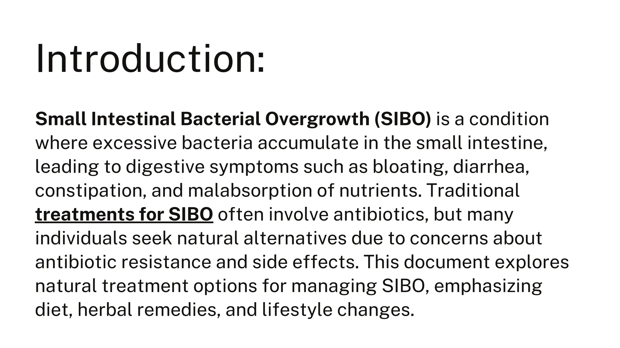 Image showcasing Natural Treatments for SIBO: Managing Small Intestinal Bacterial ...