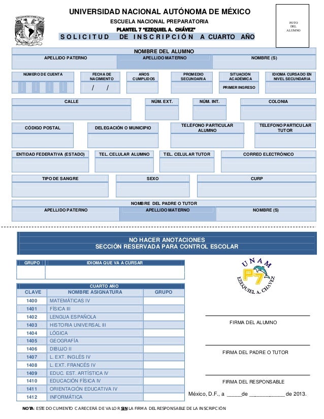 Solicitud de Inscripción Nuevo Ingreso Prepa7 201314 Solicitud de Inscripción Nuevo Ingreso Prepa7 201314