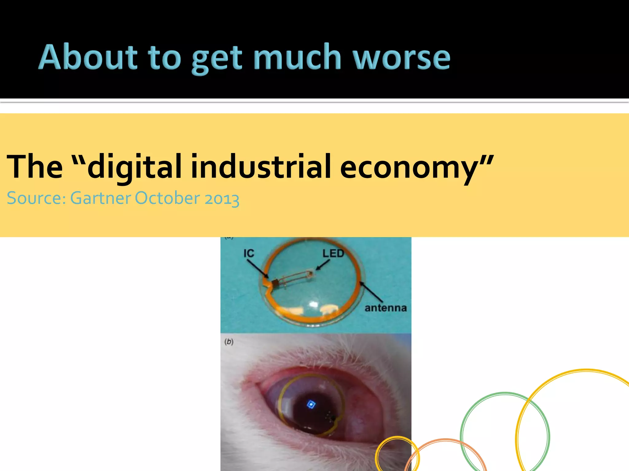 The	
  “digital	
  industrial	
  economy”	
  
Source:	
  Gartner	
  October	
  2013	
  

 