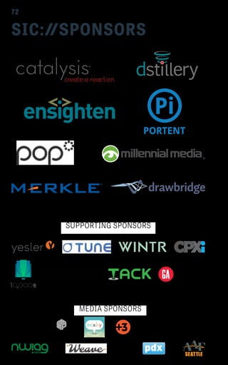 SIC: SPONSORS 
SUPPORTING SPONSORS 
MEDIA SPONSORS 
72 
 