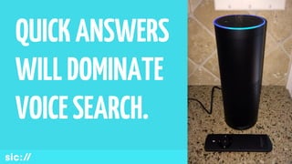 QUICKANSWERS
WILLDOMINATE
VOICESEARCH.
 
