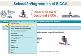 Selección/Ingreso en el SICCA
 