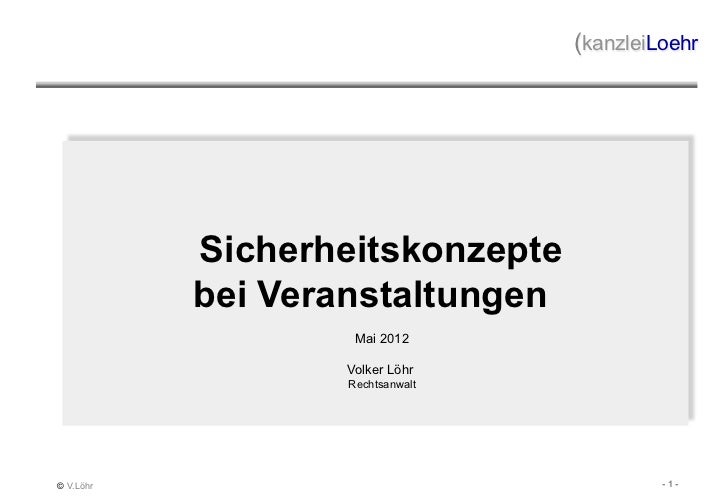 Imex 12 Sicherheitskonzepte Fur Veranstaltungen V Lohr