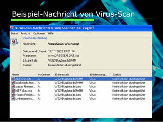 Beispiel-Nachricht von Virus-Scan
 