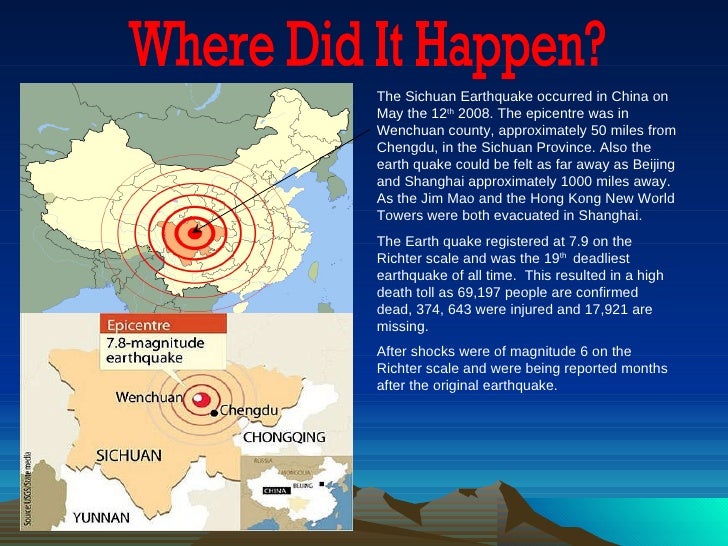Where did the sichuan earthquake happen