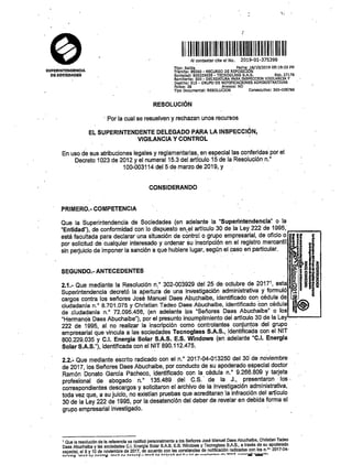 Barranquilla Chamber of Commerce Investigation