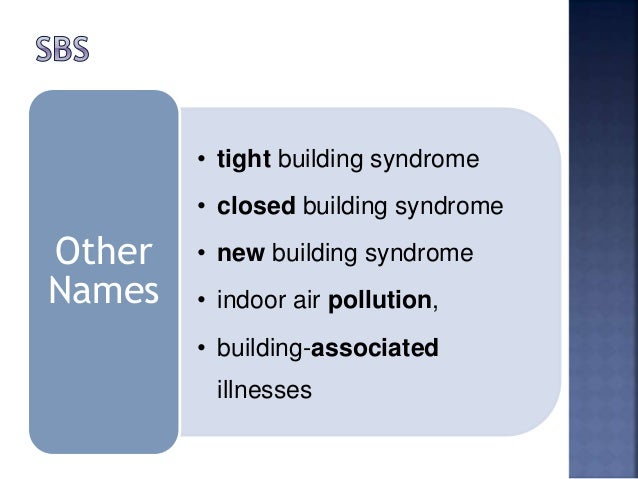 sick building syndrome sbs