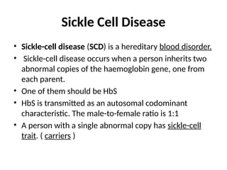 Comprehensive Overview of Sickle Cell Disease: Genetics ...