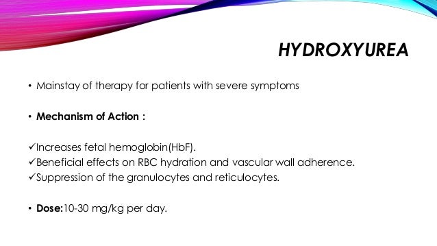 Hydroxyurea Side Effects In Sickle Cell Patients