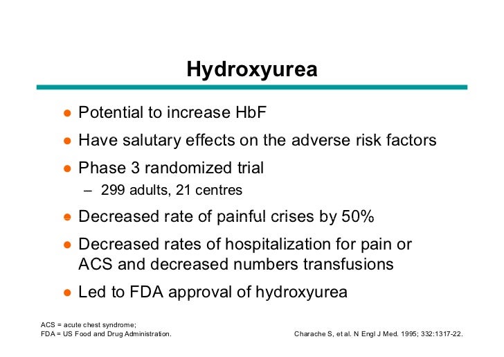 Hydroxyurea Side Effects In Sickle Cell Patients