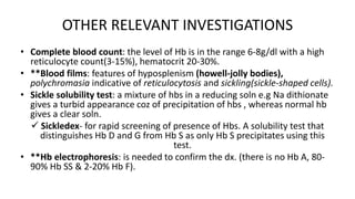 Sickle cell disease presentation | PPTX