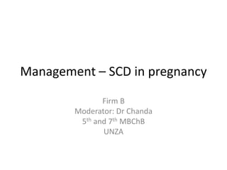 management of Sickle cell disease in Prengacy | PPTX