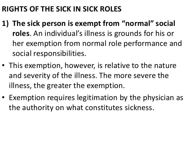 Sick Role Theory Literature Review