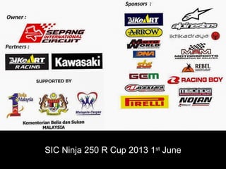 SIC Ninja 250 R Cup 2013 1st
June
 