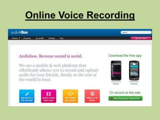 Online Voice Recording